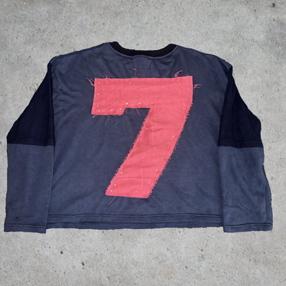 Lutteluxury “7Treasures” Navy Cotton Candy Long sleeve Tee