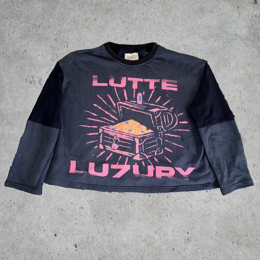 Lutteluxury “7Treasures” Navy Cotton Candy Long sleeve Tee